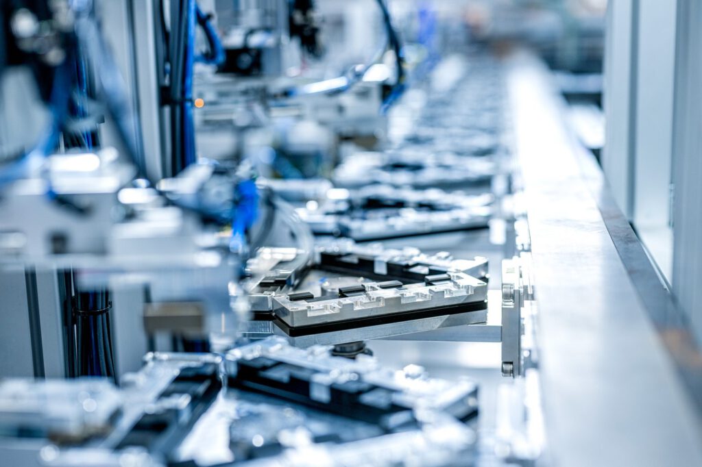 Industriefotografie für Lenkering in Steinfeld: Detail einer Automatisierungsanlage
