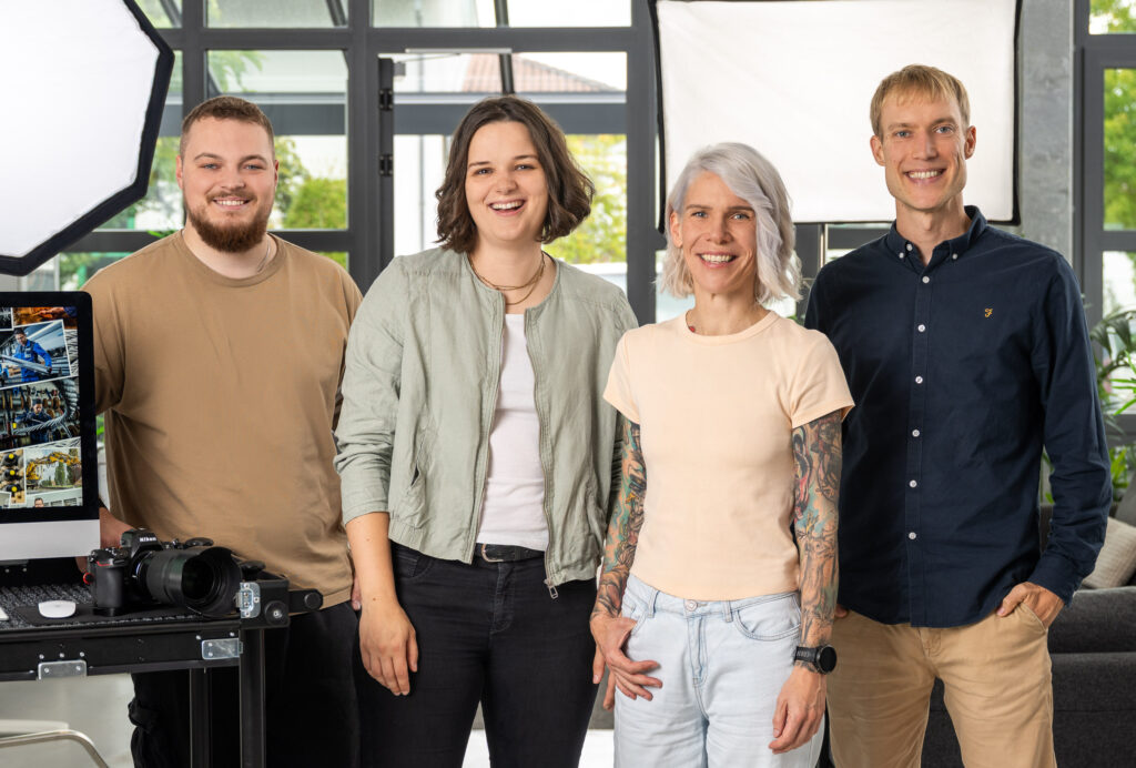 Das Team Timo Lutz, vier Industriefotografen im eigenen Studio